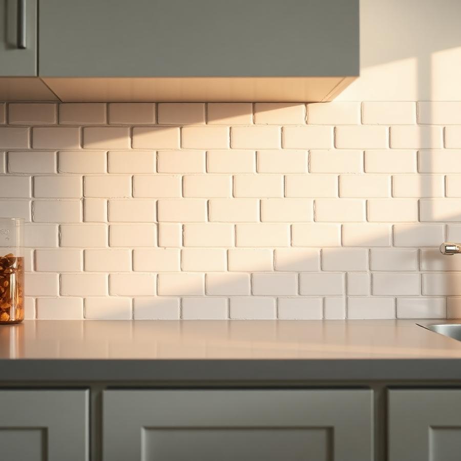 Fresh subway tile backsplash