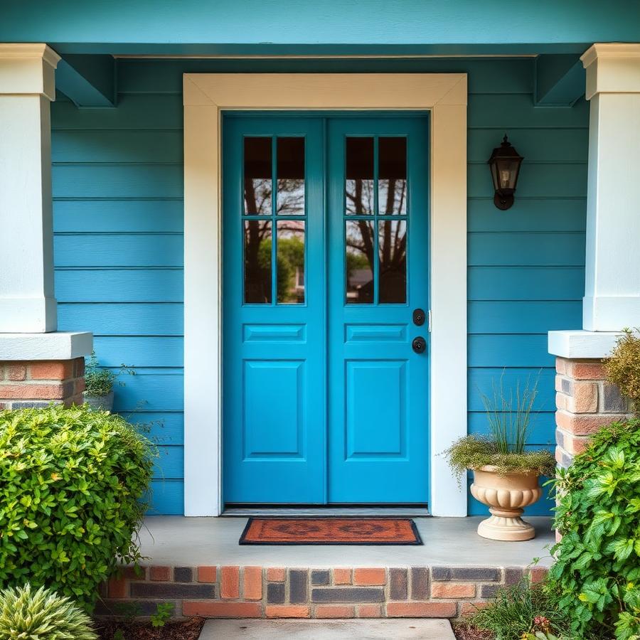 Freshly painted front door